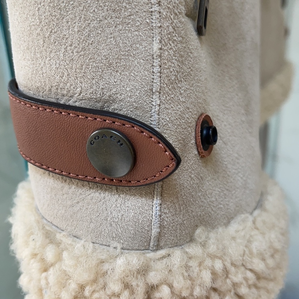 Coach Sheepskin Moto Vest XS - Picture 4 of 9
